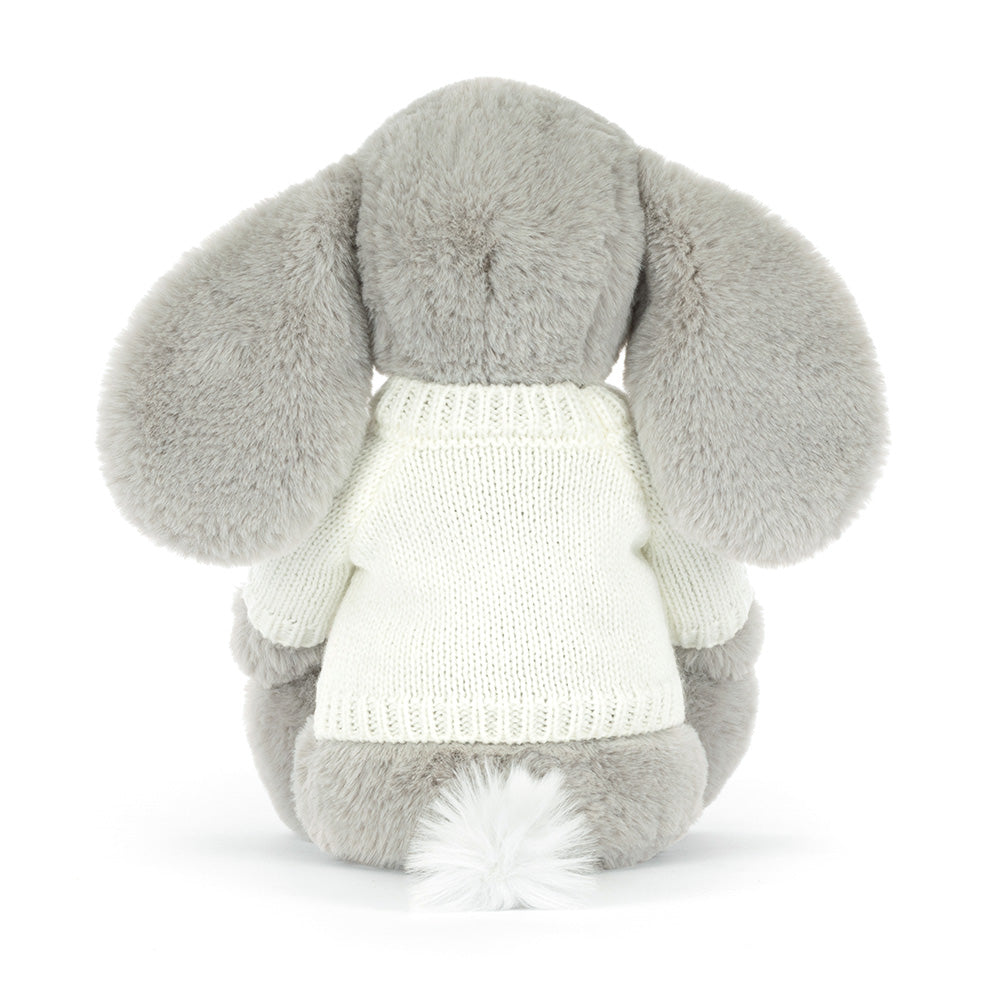 Bashful Luxe Elephant Thuddeus with Personalised Cream Jumper, View 3