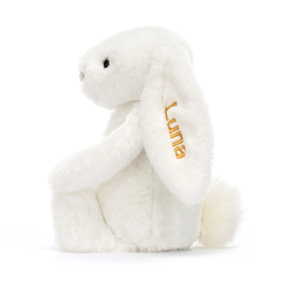 Personalised Bashful Luxe Bunny Luna Medium, View 2