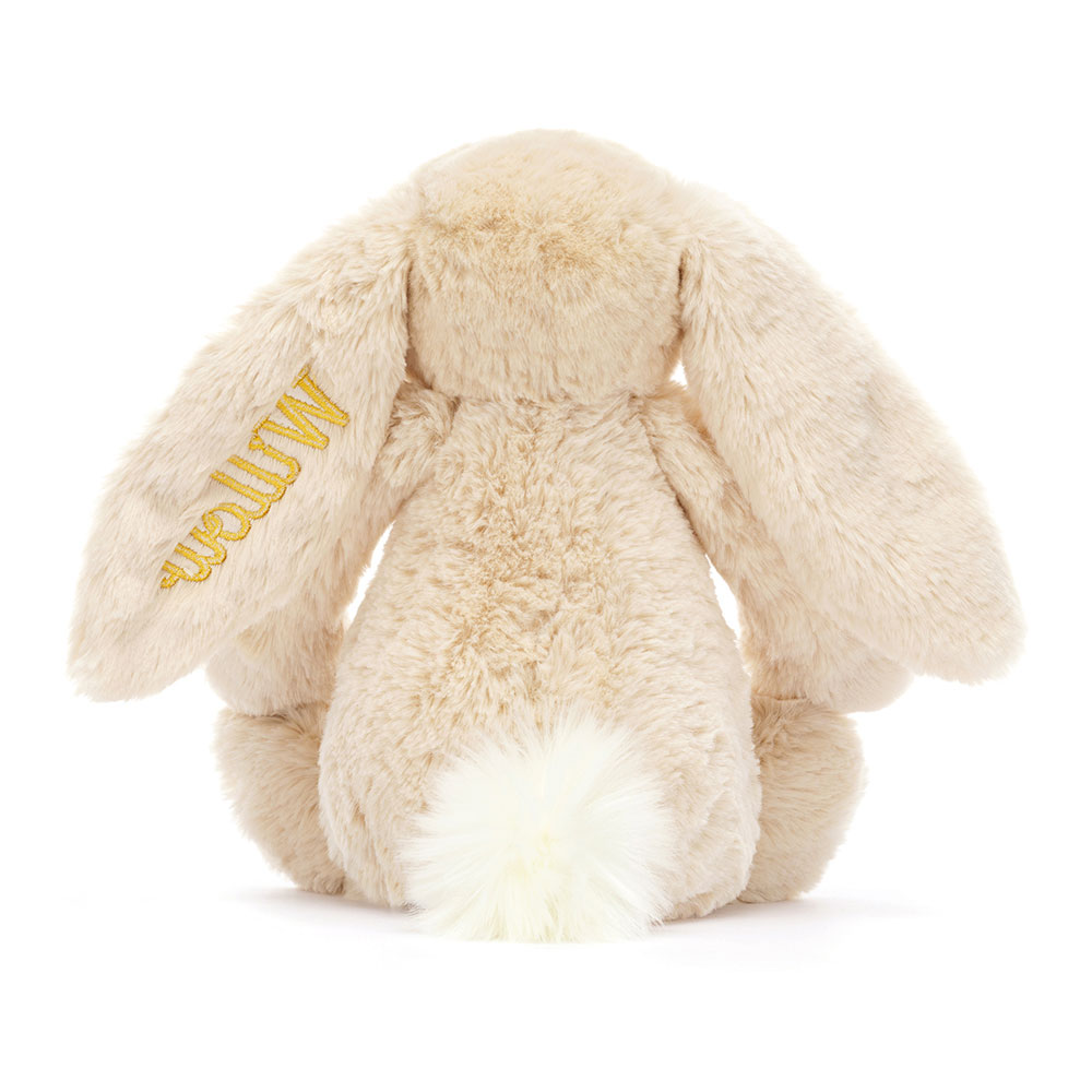 Personalised Bashful Luxe Bunny Willow Medium, View 4