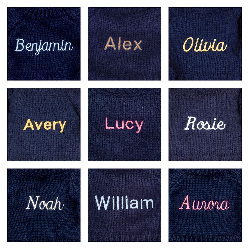 Blossom Silver Bunny 'Bloom' with Personalised Navy Jumper, View 1