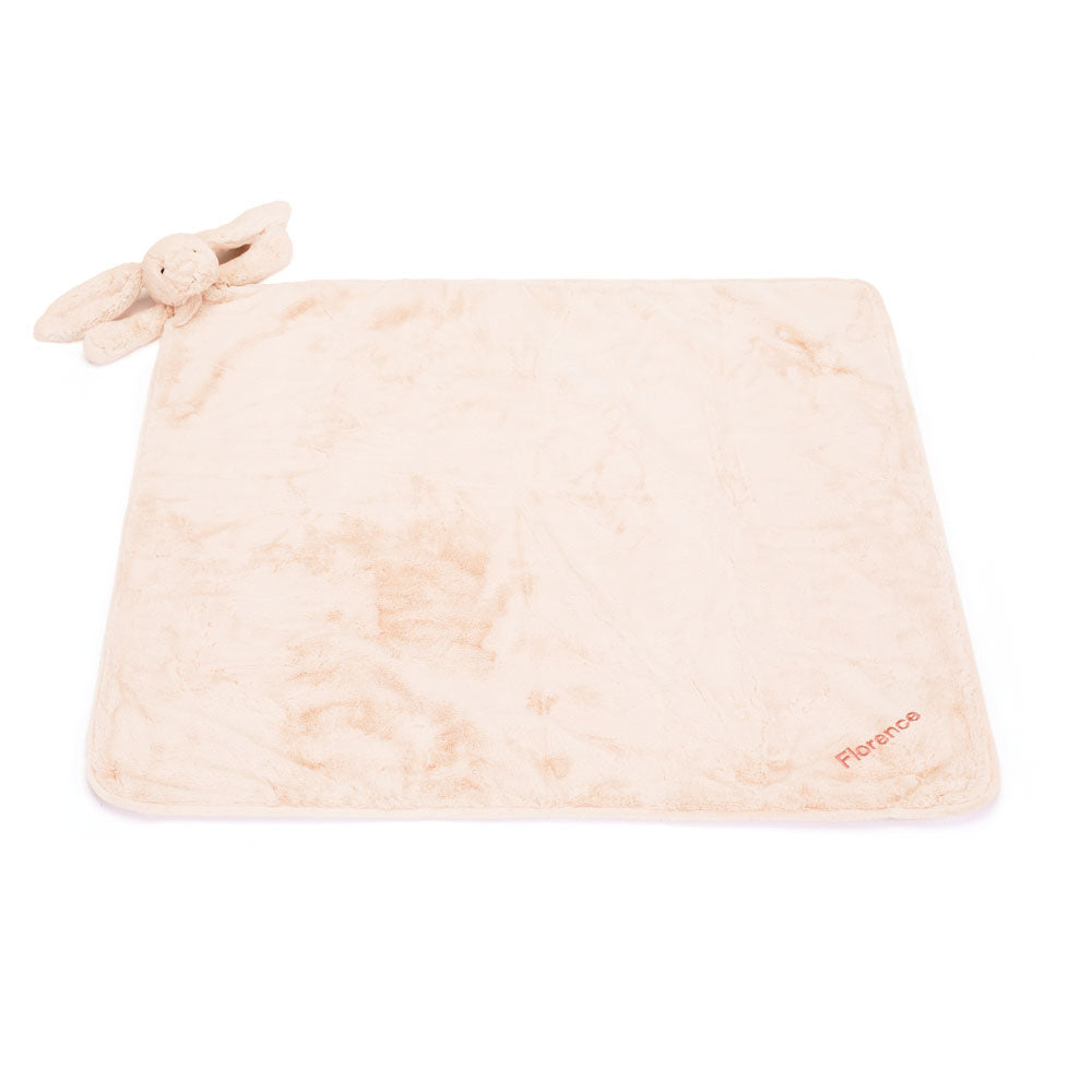 Personalised Bashful Blush Bunny Blankie, View 3