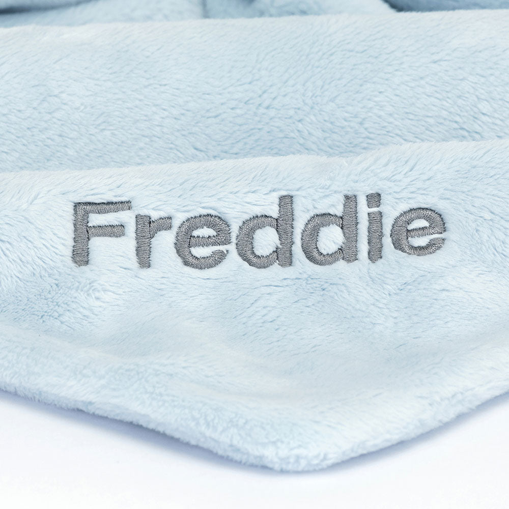 Personalised Bashful Blue Bunny Soother, View 2