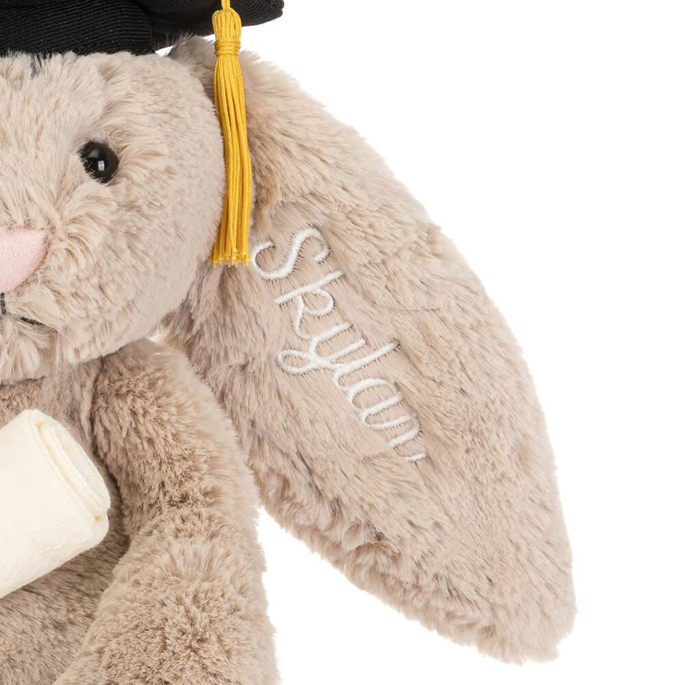 Personalised Bashful Bunny Graduation Outfit, View 1
