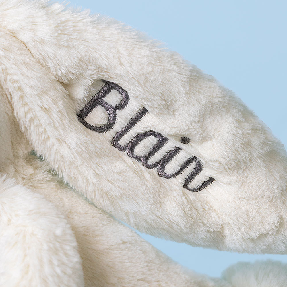 Personalised Cream Bunny with Plant, View 1