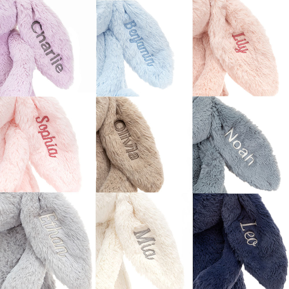 Personalised Bashful Luxe Bunny Willow Medium, View 7